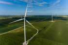 Windmill farm-Macon County-Illinois Art Print
